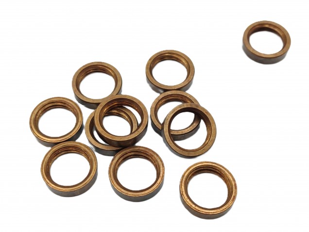 M10 ANTIQUE BRASS EFFECT RING NUTS M10 THREAD