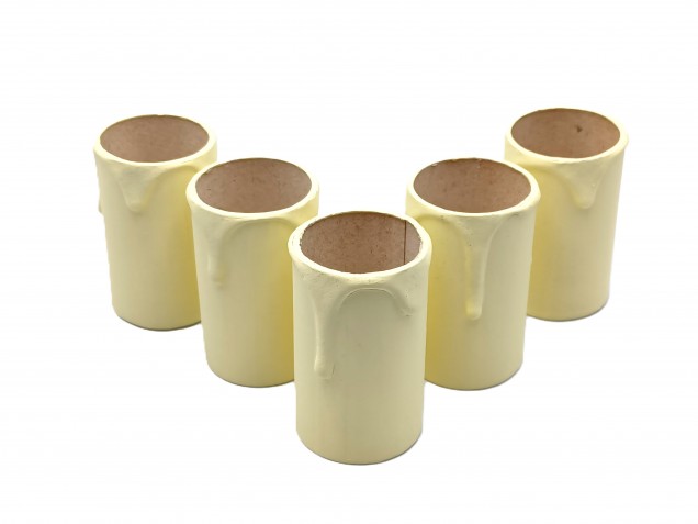 Candle Tubes  Cream Drip Card 60mm x 32mm 5 pack