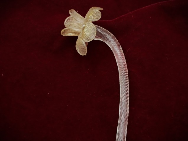 Murano Chandelier Flower clear and gold