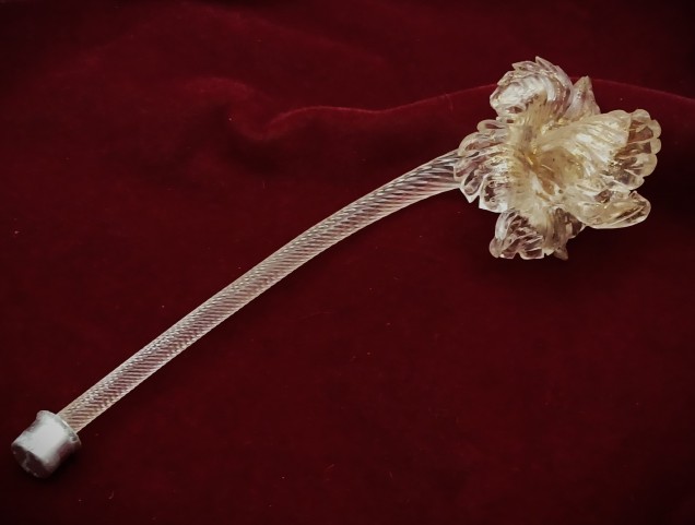 Venetian Chandelier Flower clear and gold 