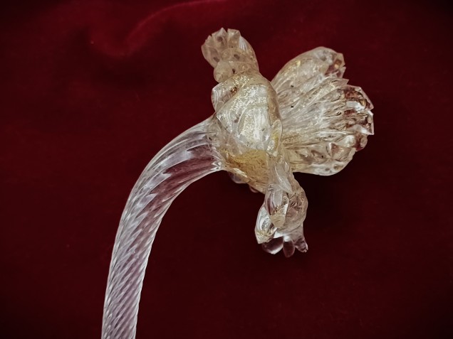 Venetian Chandelier Flower clear and gold 