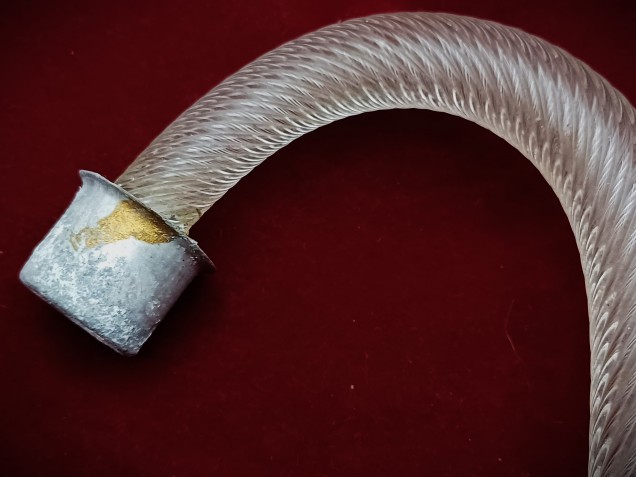 Murano chandelier Arm clear and gold