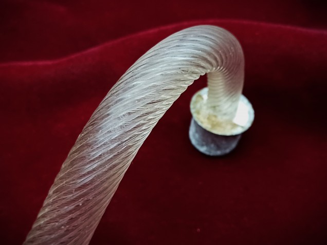 Murano chandelier Arm clear and gold