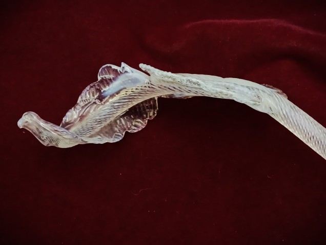 Murano chandelier blue and Clear glass Leaf  