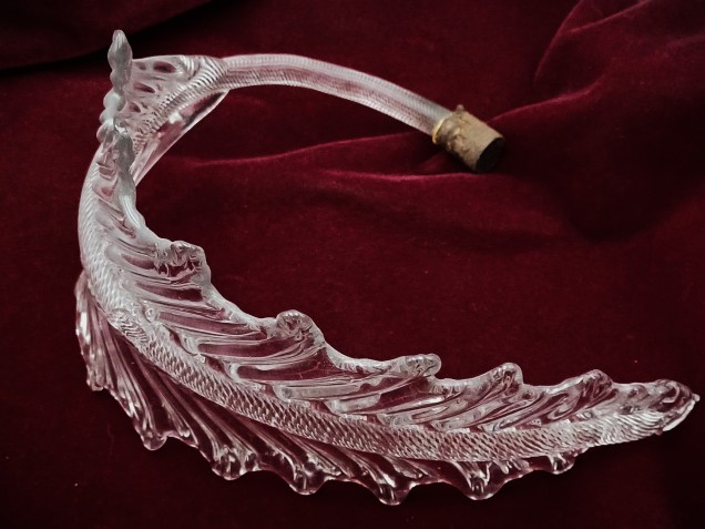 Murano Large Clear glass Chandelier Leaf 