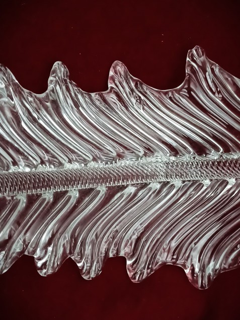 Murano Large Clear glass Chandelier Leaf 