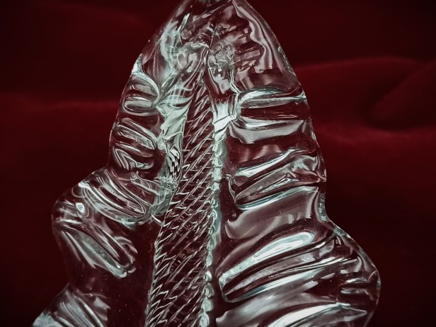 Murano Large Clear glass Chandelier Leaf 