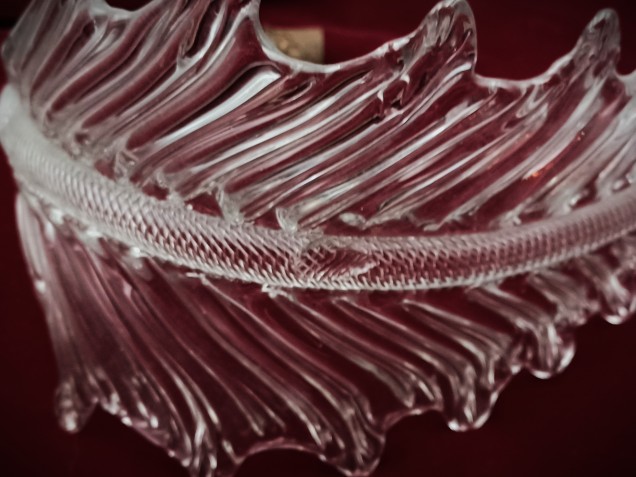 Murano Large Clear glass Chandelier Leaf 