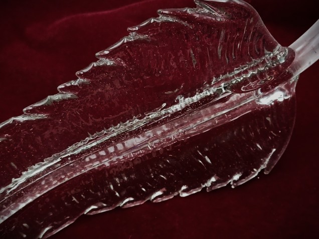 Venetian chandelier large Clear glass Leaf  