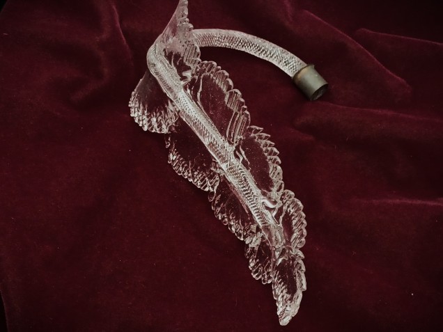 Venetian large Clear glass Chandelier Leaf 