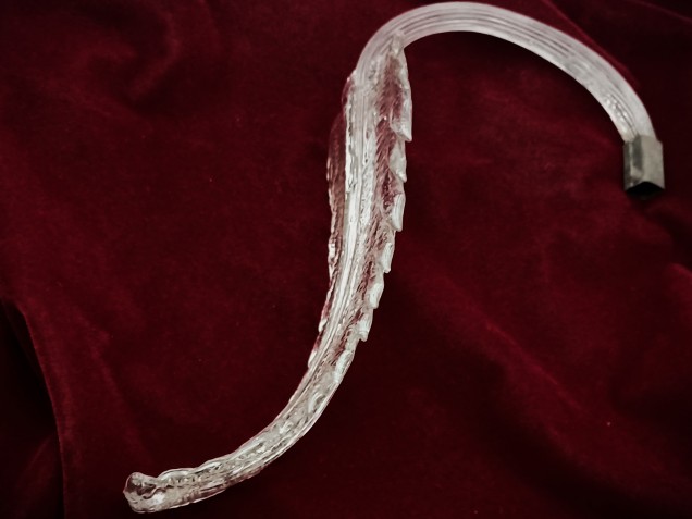 Venetian Murano Clear glass Chandelier Leaf