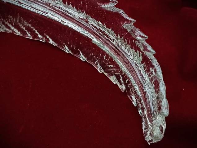 Venetian Murano Clear glass Chandelier Leaf