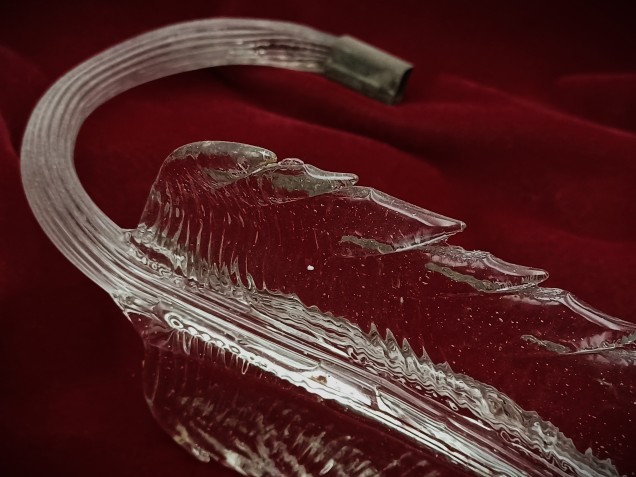 Venetian Murano Clear glass Chandelier Leaf