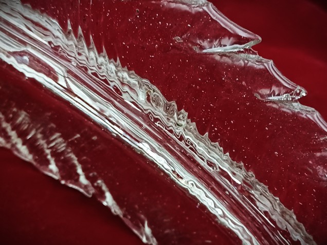 Venetian Murano Clear glass Chandelier Leaf