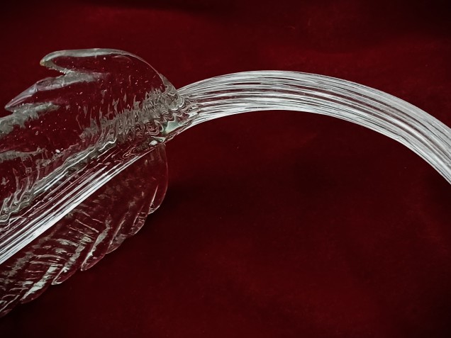 Venetian Murano Clear glass Chandelier Leaf