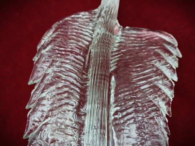 Venetian Murano Clear glass Chandelier Leaf