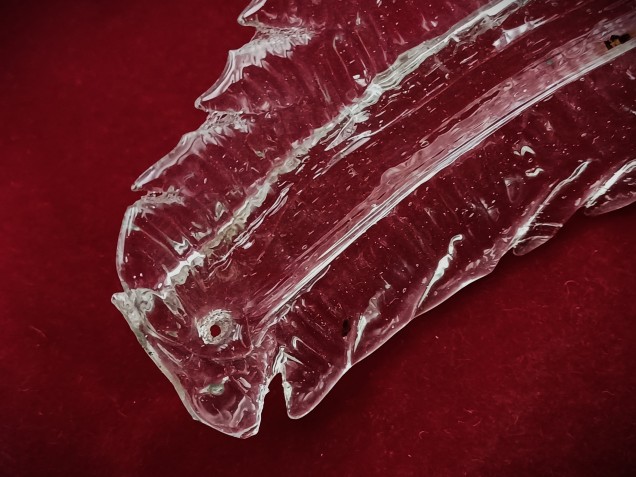 Venetian Murano Clear glass Chandelier Leaf