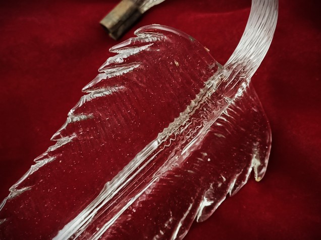 Venetian Murano Clear glass Chandelier Leaf