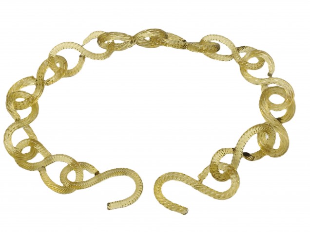 Murano Glass gold link Chain 