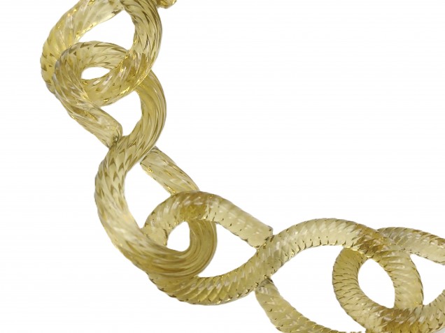 Murano Glass gold link Chain 