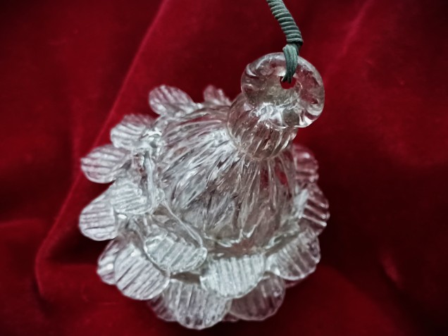 Vintage Murano Chandelier Finial or lower Ball clear 