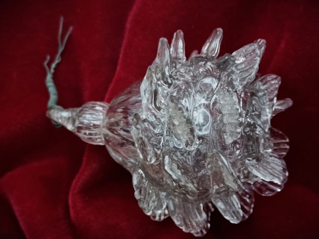 Vintage Murano Chandelier Finial or lower Ball clear 