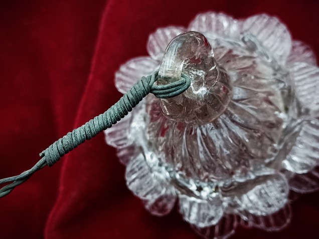 Vintage Murano Chandelier Finial or lower Ball clear 