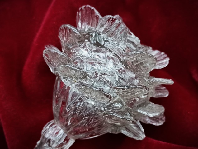 Vintage Murano Chandelier Finial or lower Ball clear 