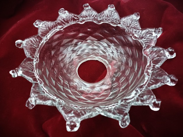 Antique Venetian Chandelier clear glass pan