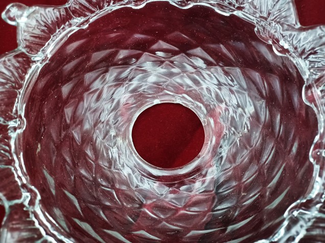 Antique Venetian Chandelier clear glass pan