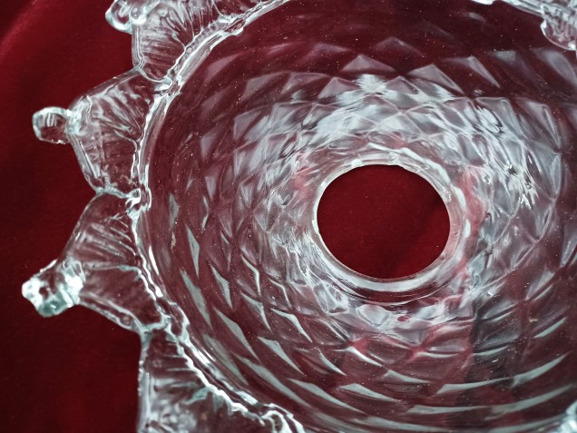 Antique Venetian Chandelier clear glass pan