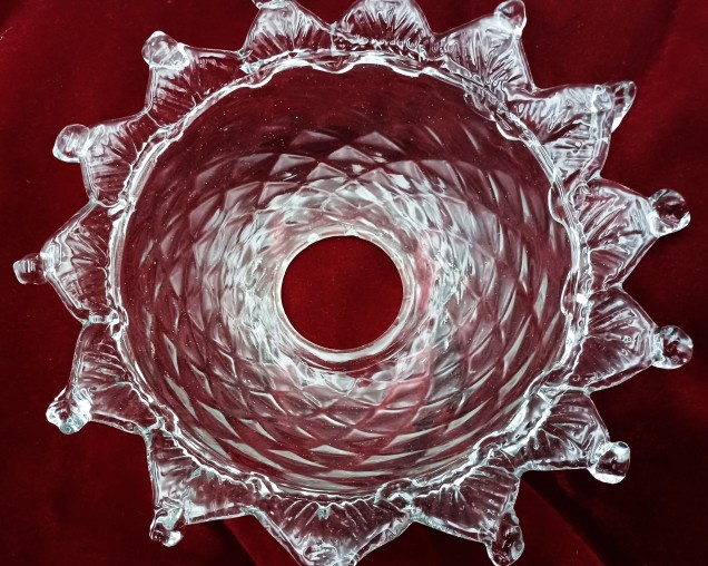 Antique Venetian Chandelier clear glass pan