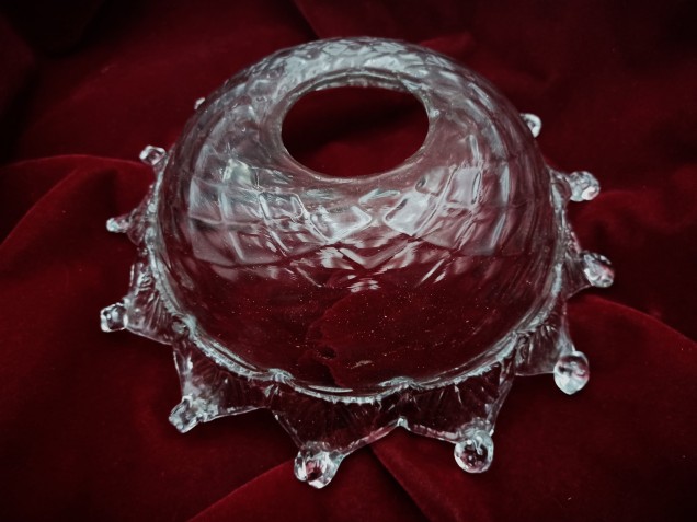 Antique Venetian Chandelier clear glass pan