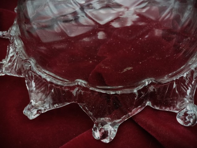 Antique Venetian Chandelier clear glass pan