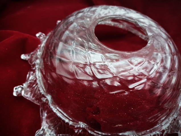 Antique Venetian Chandelier clear glass pan