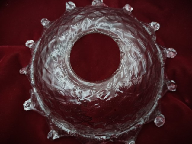 Antique Venetian Chandelier clear glass pan