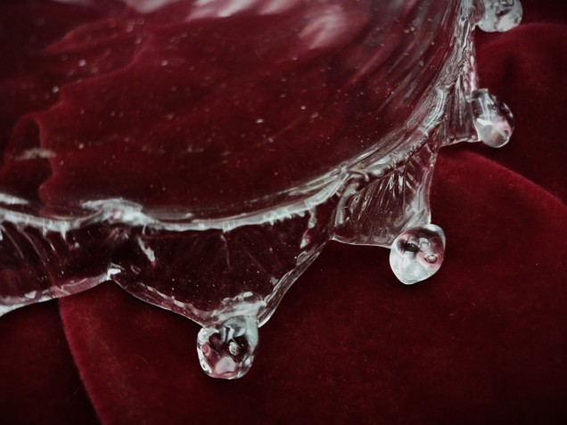 Antique Venetian Chandelier clear glass pan