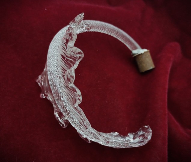 Small Murano Clear glass Chandelier Leaf 