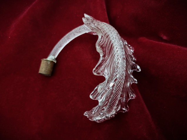 Small Murano Clear glass Chandelier Leaf 