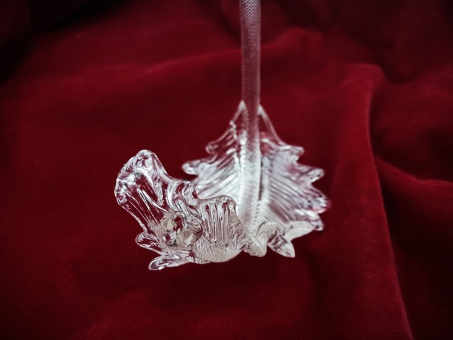 Small Murano Clear glass Chandelier Leaf 