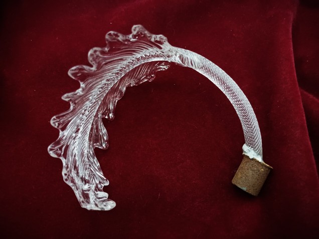 Small Murano Clear glass Chandelier Leaf 