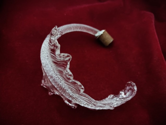 Small Murano Clear glass Chandelier Leaf 