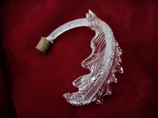 Small Murano Clear glass Chandelier Leaf 