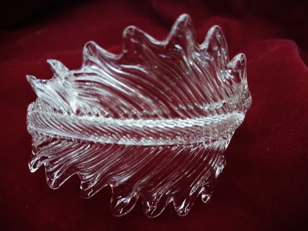 Small Murano Clear glass Chandelier Leaf 