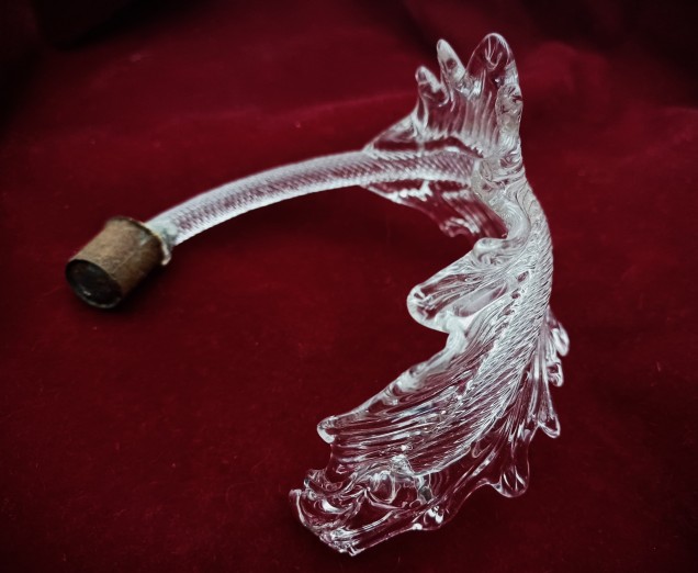 Small Murano Clear glass Chandelier Leaf 