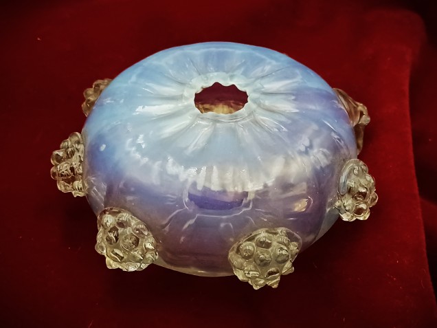 Murano Chandelier snake Arm section Milky Blue 