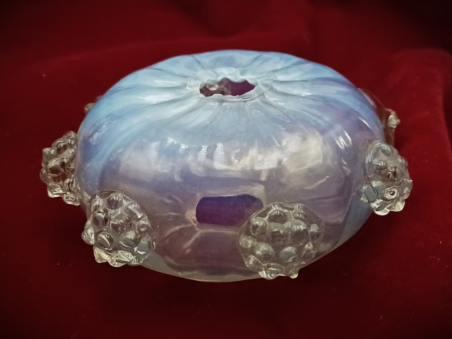 Murano Chandelier snake Arm section Milky Blue 