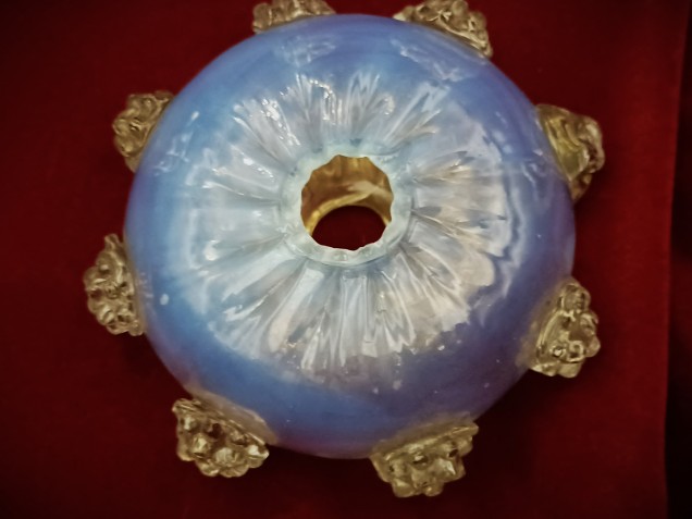 Murano Chandelier snake Arm section Milky Blue 