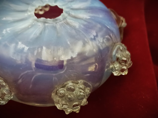 Murano Chandelier snake Arm section Milky Blue 