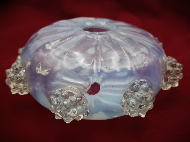 Murano Chandelier snake Arm section Milky Blue 